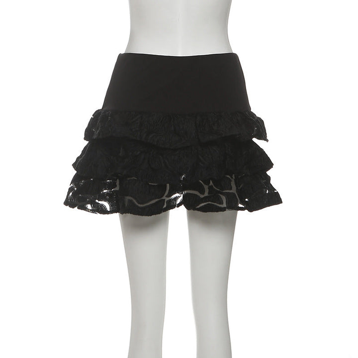 Butterfly applique ruffle mini skirt  | Festival Outfits Women