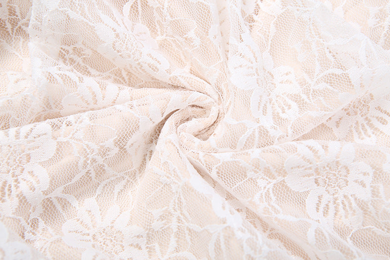 Lace ruched ruffle maxi skirt  | Festival Outfits Women