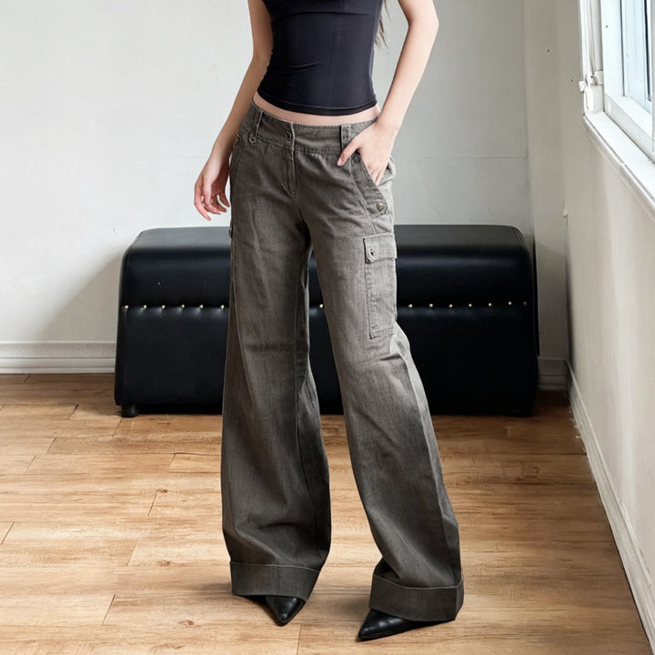 Button pant straight leg jeans  | Festival Outfits Women