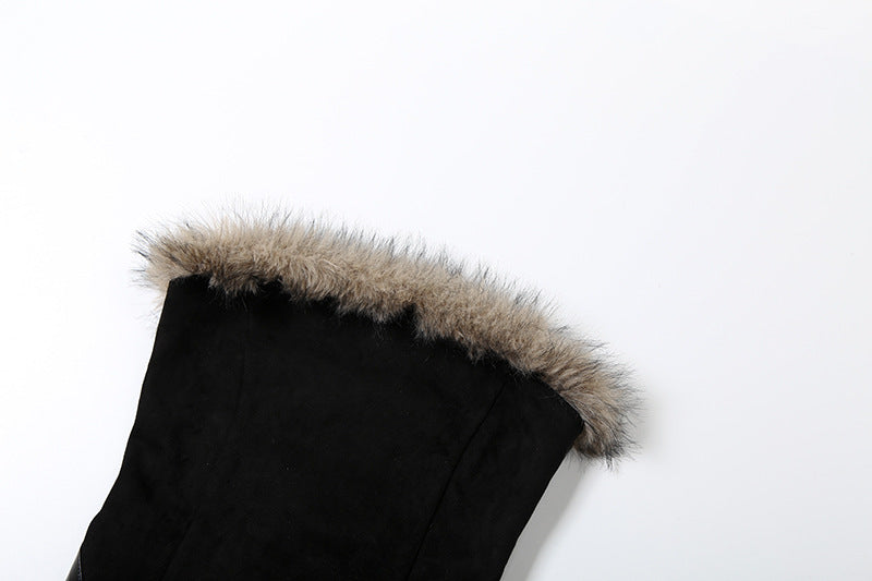 Fluffy lace up tube top  | Festival Outfits Women