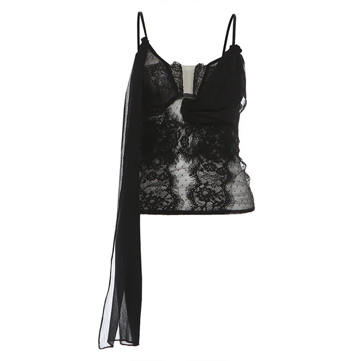 U neck lace ruched cami top  | Festival Outfits Women