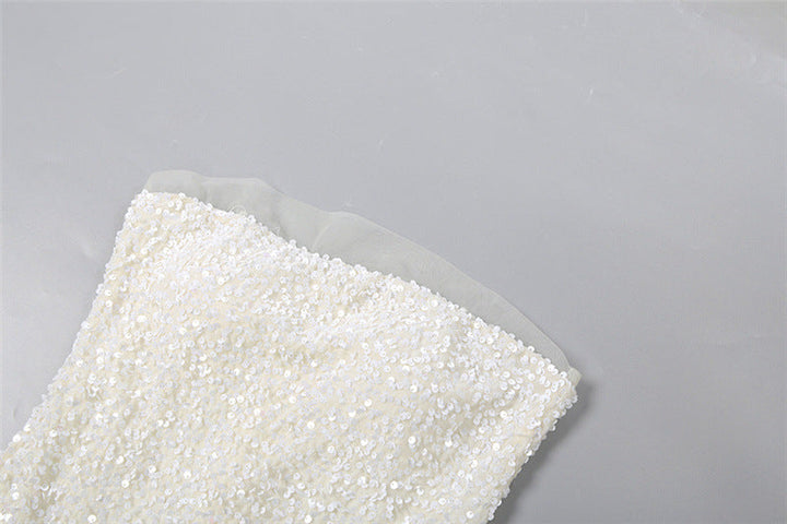 Glitter mesh tube mini dress  | Festival Outfits Women