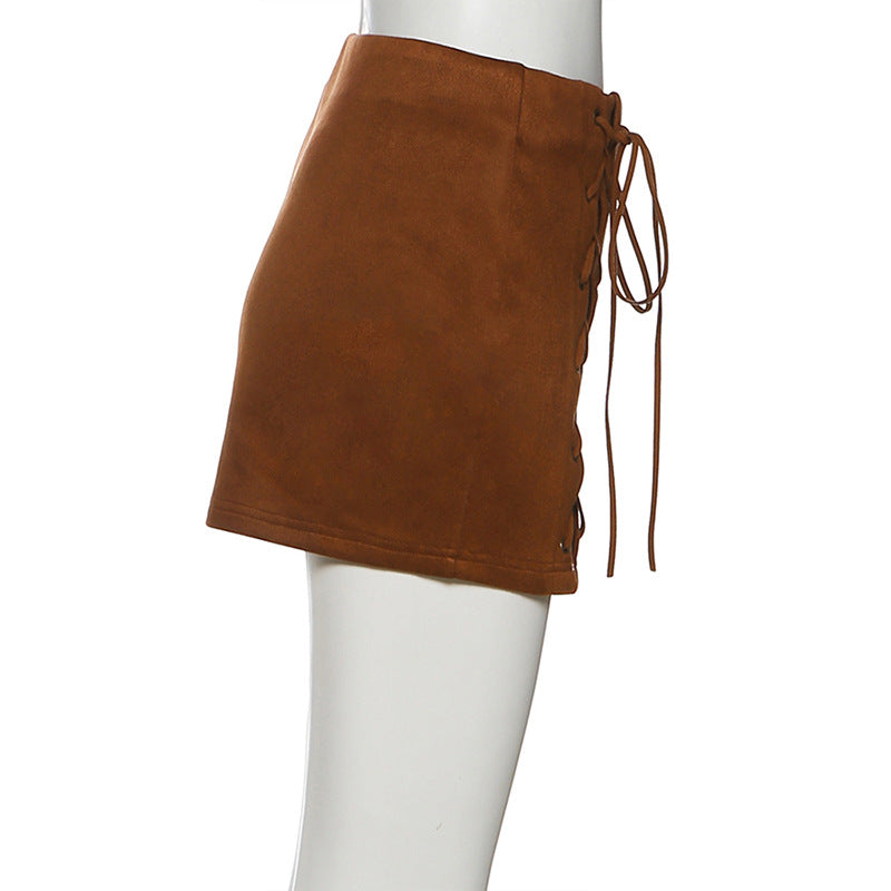 Lace up A line mini skirt  | Festival Outfits Women
