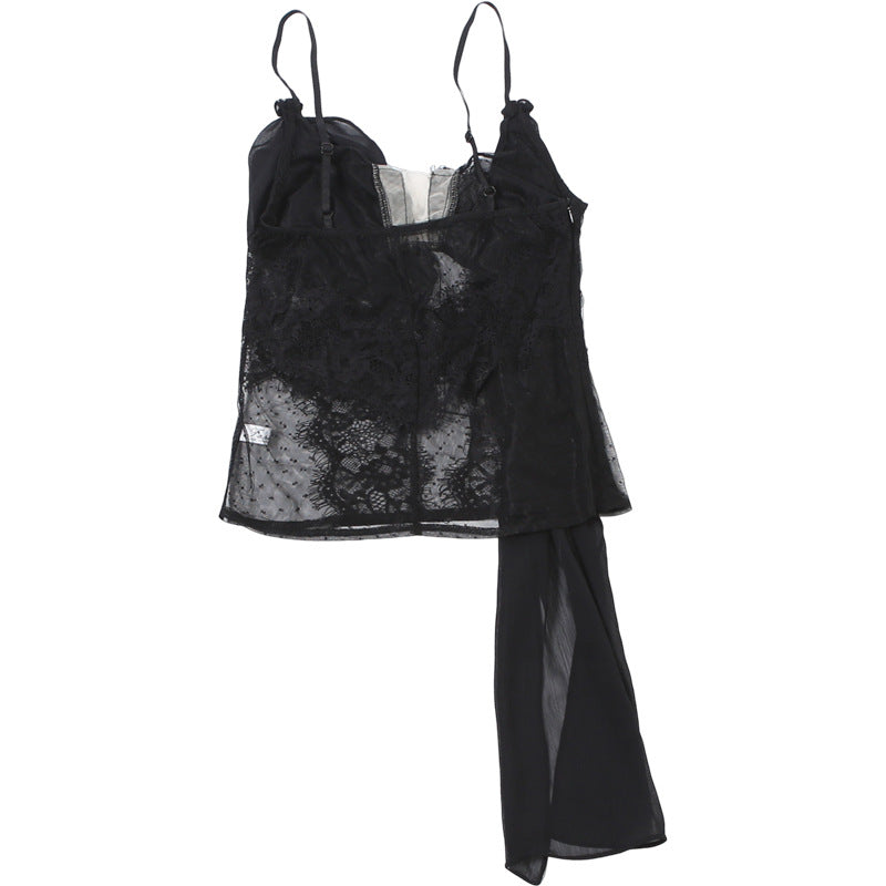 U neck lace ruched cami top  | Festival Outfits Women