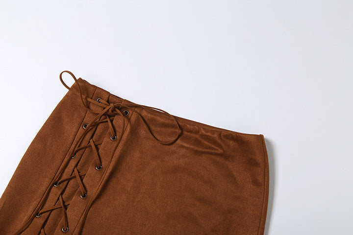 Lace up A line mini skirt  | Festival Outfits Women