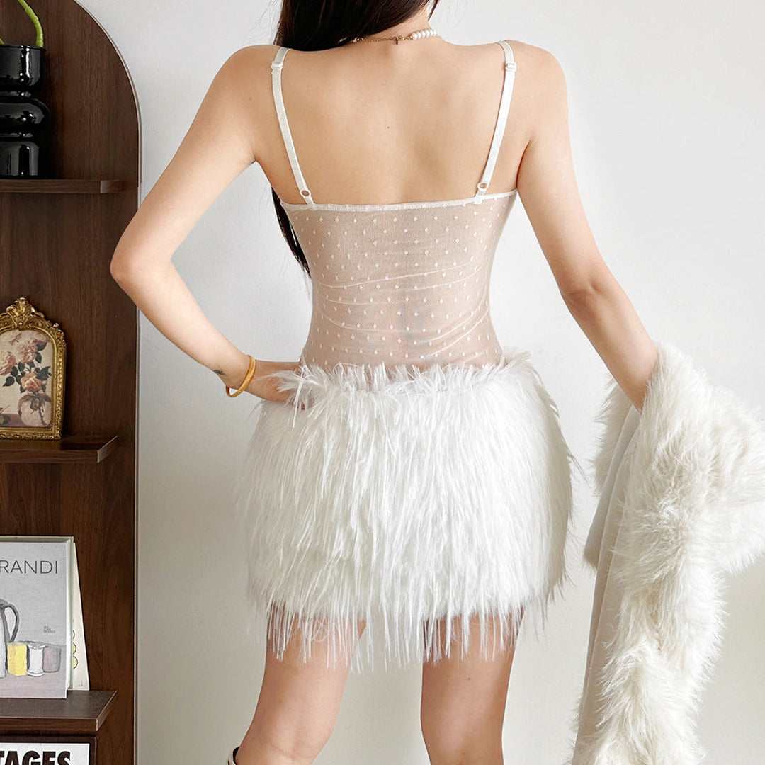 V neck bowknot lace cami bodysuit  | Festival Outfits Women