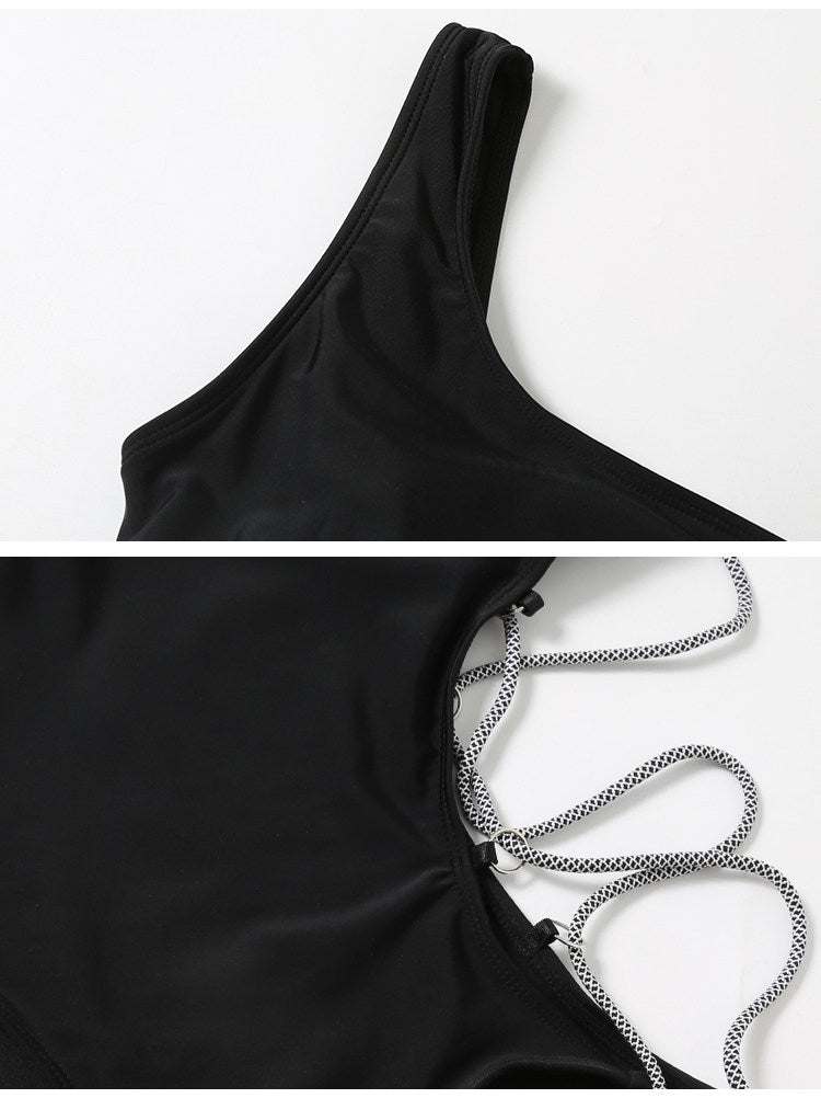 One shoulder lace up self tie bodysuit  | Festival Outfits Women