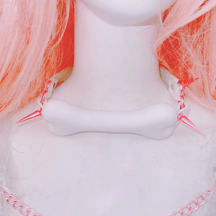 Metal chain fluffy bone applique long sleeve mini skirt set  | Festival Outfits Women