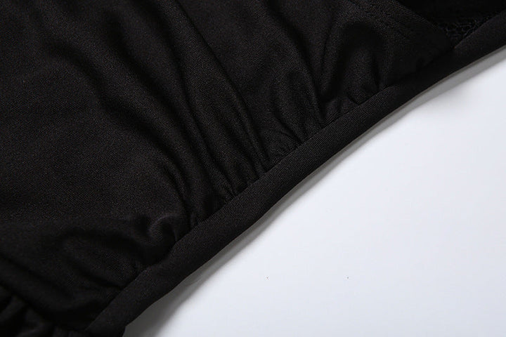 Long sleeve cowl neck lace ruched maxi dress  | Festival Outfits Women