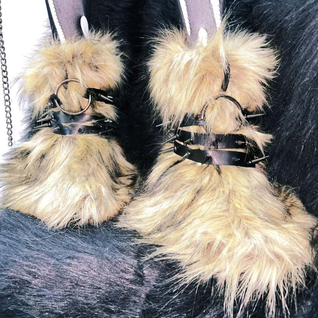 Fluffy o ring skull applique backless tube top  | Festival Outfits Women