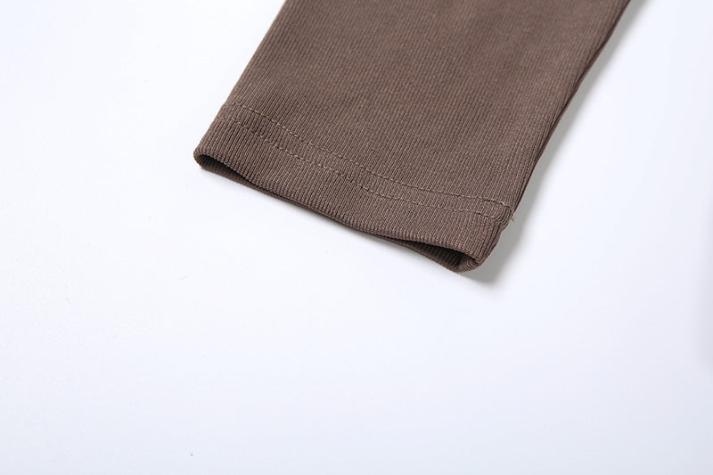 Long sleeve button round neck ruched mini dress  | Festival Outfits Women