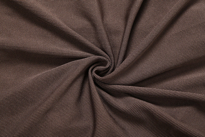 Long sleeve button round neck ruched mini dress  | Festival Outfits Women