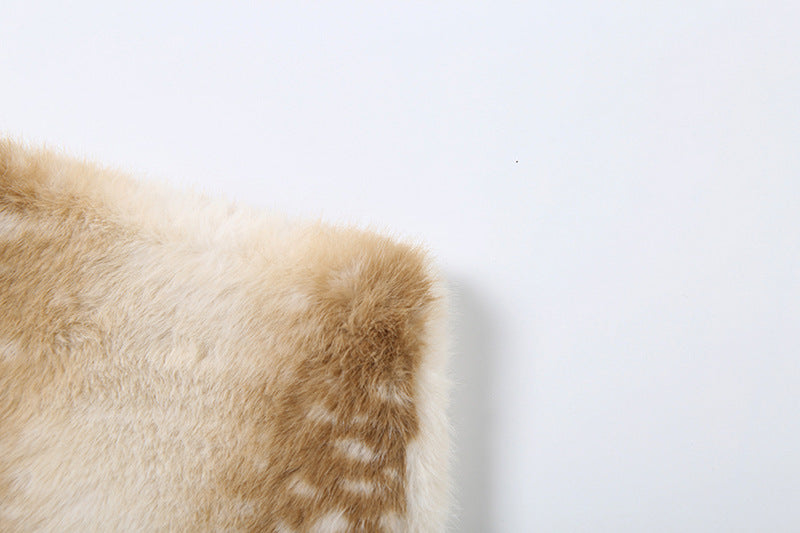 Zip-up fluffy contrast mini skirt  | Festival Outfits Women