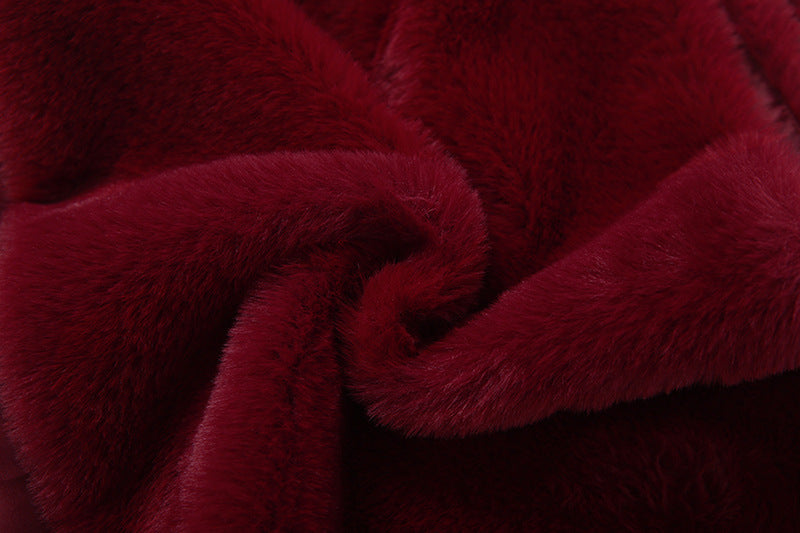 Fluffy zip-up five-pointed star pattern mini skirt  | Festival Outfits Women