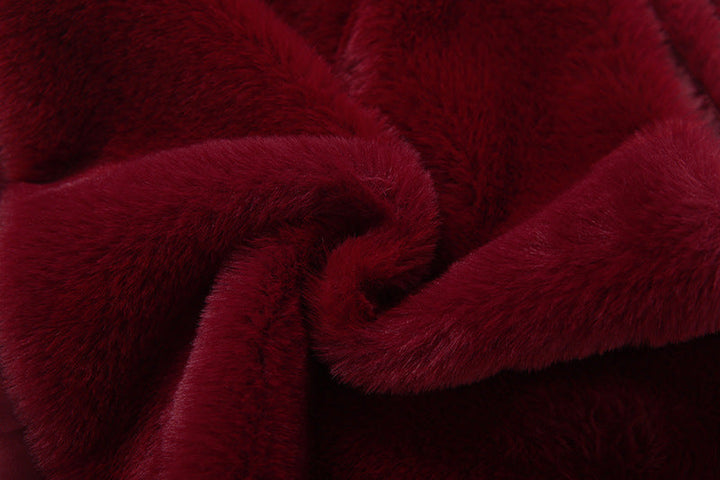 Fluffy zip-up five-pointed star pattern mini skirt  | Festival Outfits Women