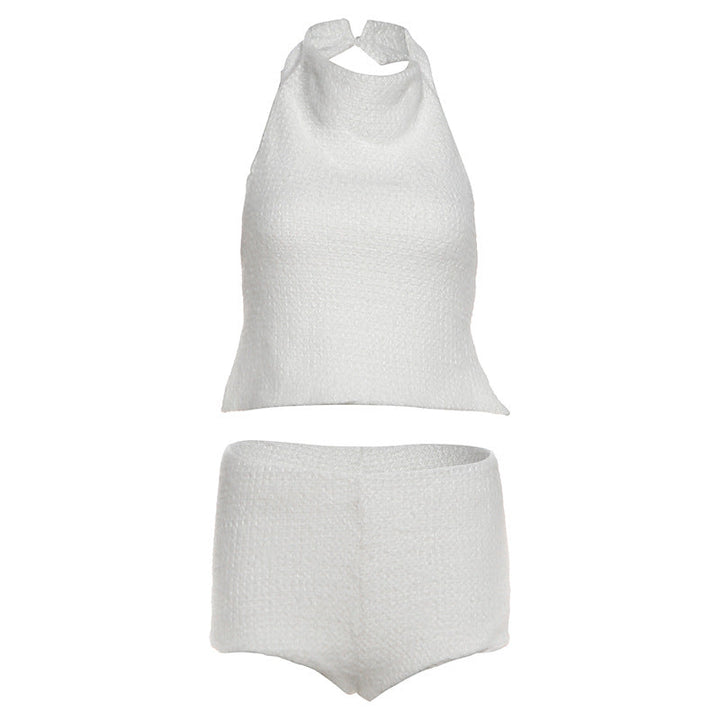 Halter button backless low rise pant set  | Festival Outfits Women