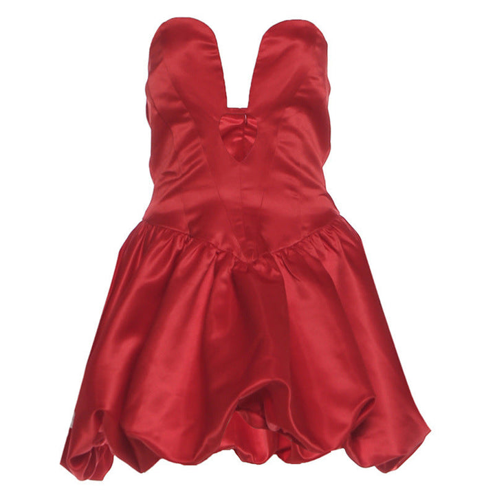 Hollow out zip-up ruched backless cut out mini dress  | Festival Outfits Women