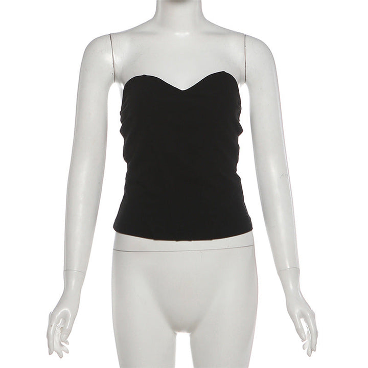 Sweetheart neck solid fluffy top  | Festival Outfits Women