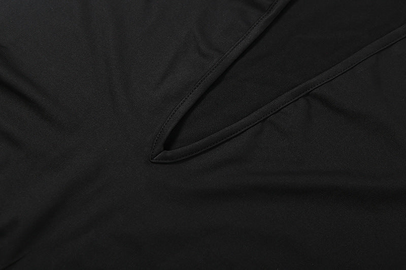 Gloves long sleeve deep v neck mesh pant set  | Festival Outfits Women