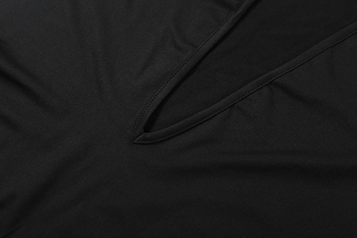 Gloves long sleeve deep v neck mesh pant set  | Festival Outfits Women