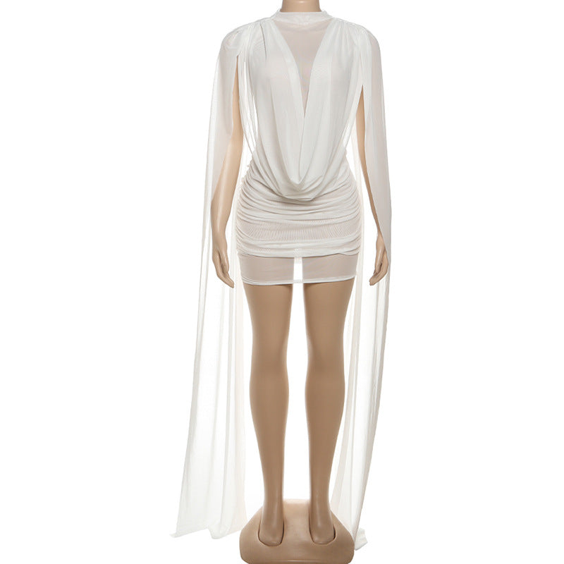 Mesh ruched crewneck solid mini dress | Festival Outfits Women Halibuy Mesh ruched crewneck solid mini dress | Festival Outfits Women Halibuy