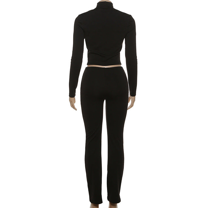 Long sleeve hollow out medium rise 3 piece pant set  | Festival Outfits Women