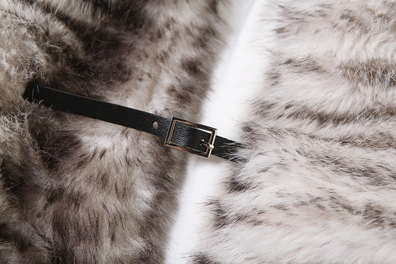 Fluffy long sleeve buckle turnover collar top  | Festival Outfits Women