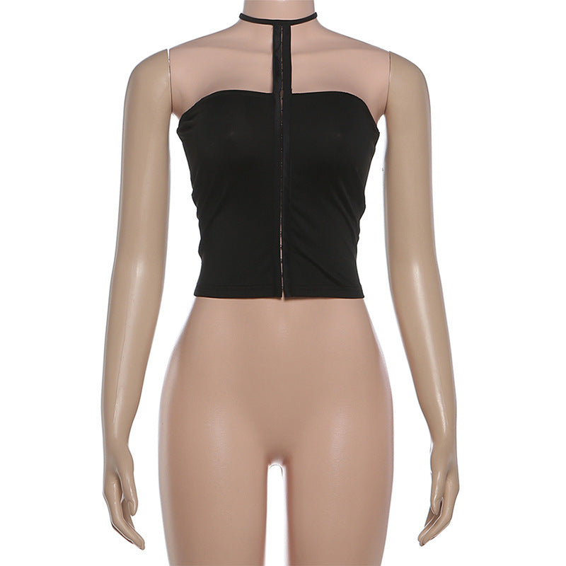 Halter self tie backless solid crop top  | Festival Outfits Women