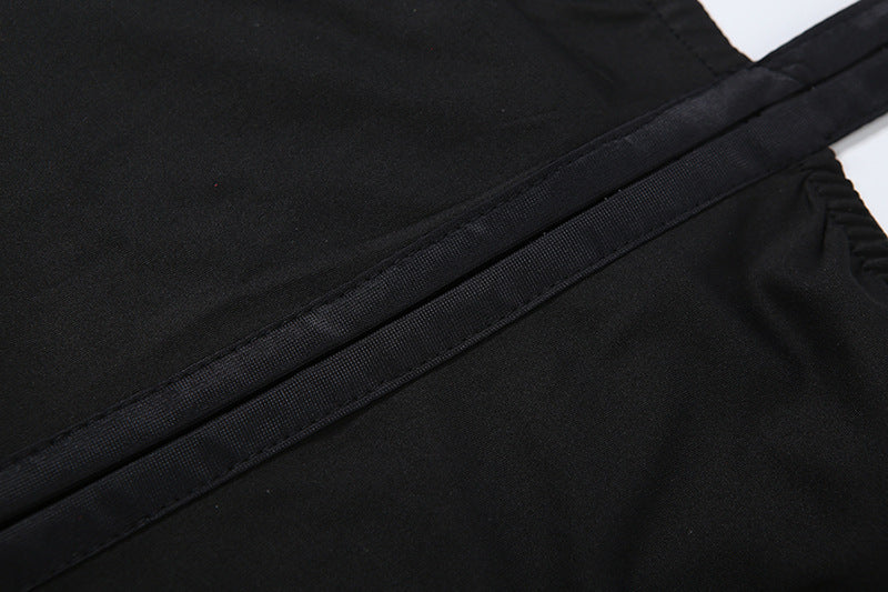 Halter self tie backless solid crop top  | Festival Outfits Women