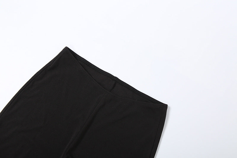 Long sleeve hollow out bowknot self tie pant set  | Festival Outfits Women