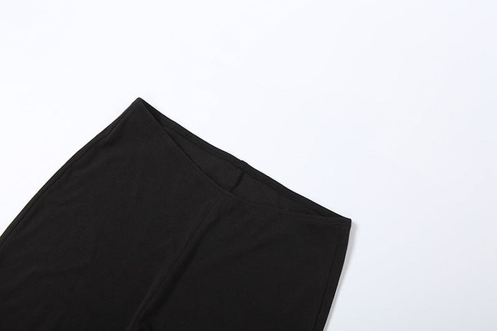 Long sleeve hollow out bowknot self tie pant set  | Festival Outfits Women