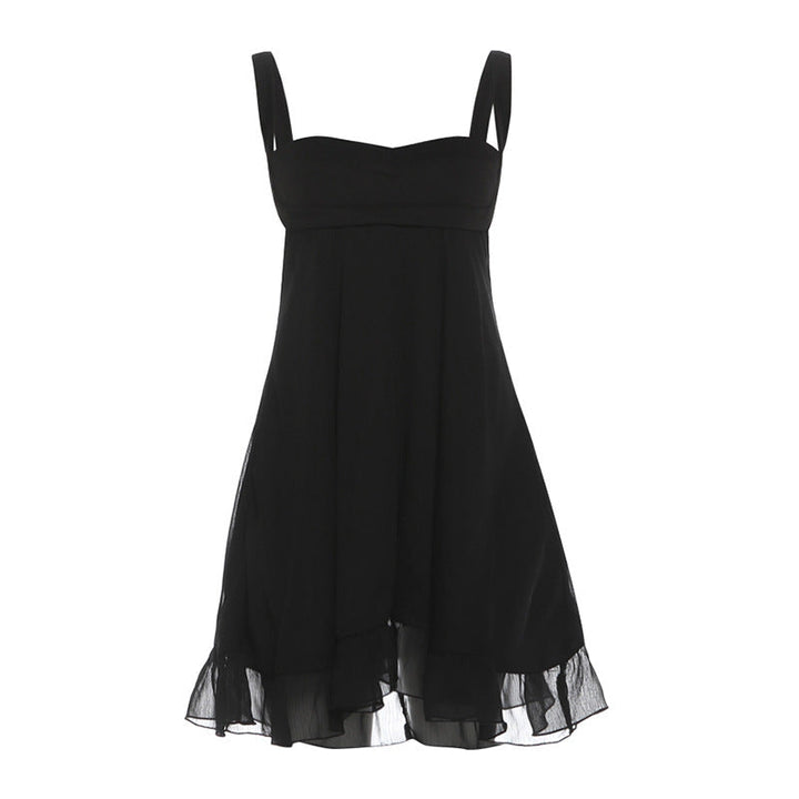 Zip-up v neck button backless cami mini dress  | Festival Outfits Women
