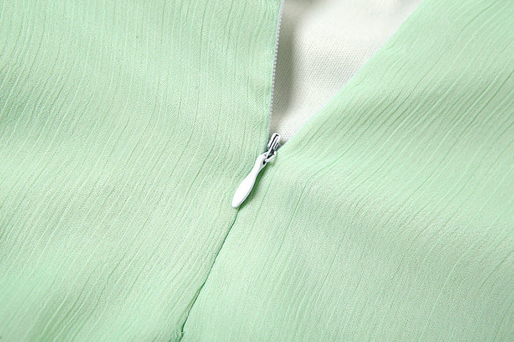 Zip-up v neck button backless cami mini dress  | Festival Outfits Women