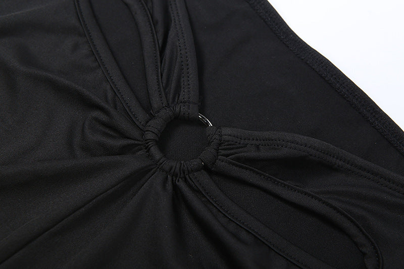 Hollow out long sleeve o ring slit maxi skirt set  | Festival Outfits Women