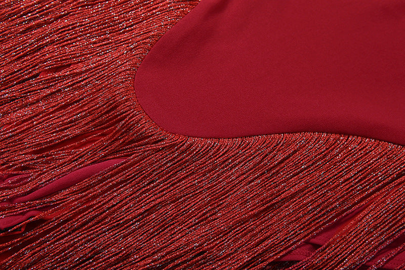 Tassels button backless solid tube bodysuit  | Festival Outfits Women