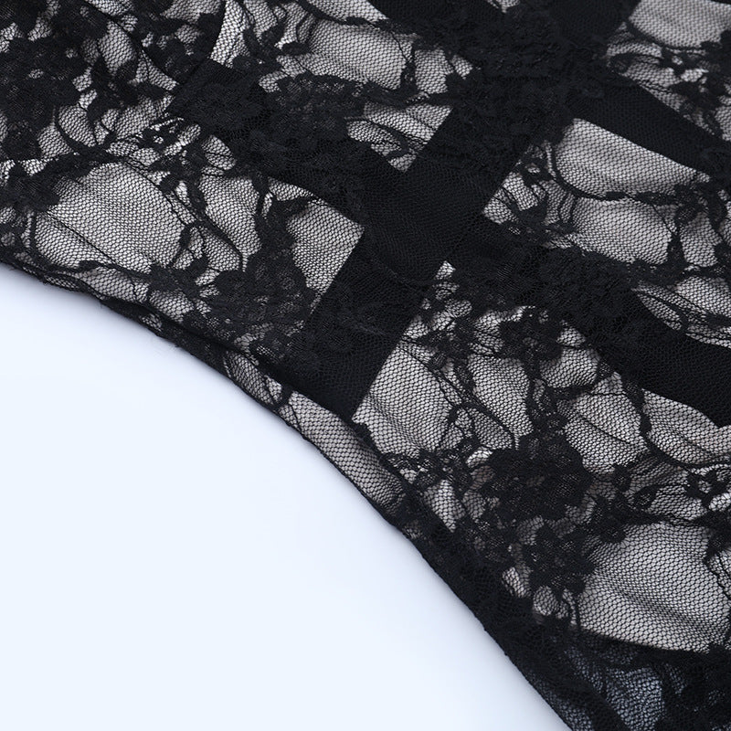 V neck lace backless cami maxi dress  | Festival Outfits Women