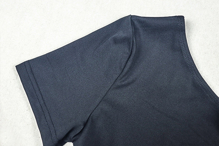 Irregular short sleeve hollow out one shoulder cut out maxi dress  | Festival Outfits Women