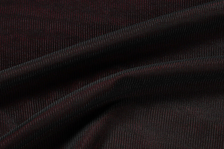 U neck long sleeve mesh slit midi dress  | Festival Outfits Women