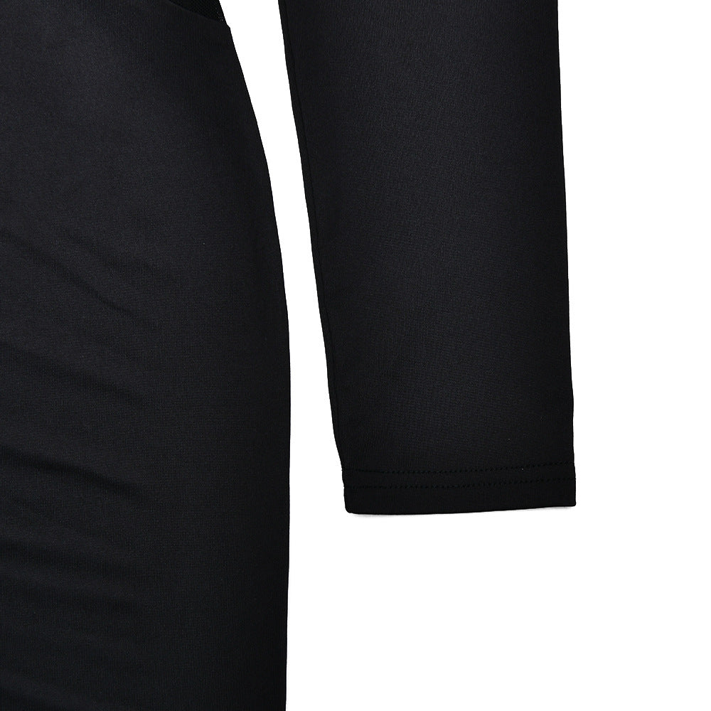 Long sleeve u neck mesh patchwork maxi dress  | Festival Outfits Women