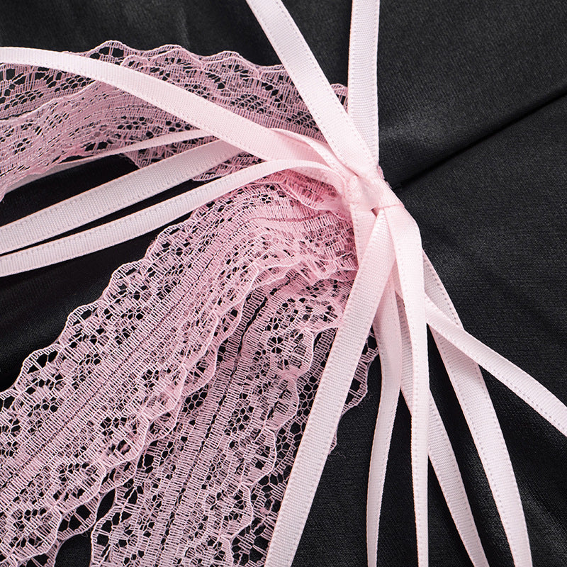 Crewneck bowknot zip-up sleeveless romper  | Festival Outfits Women