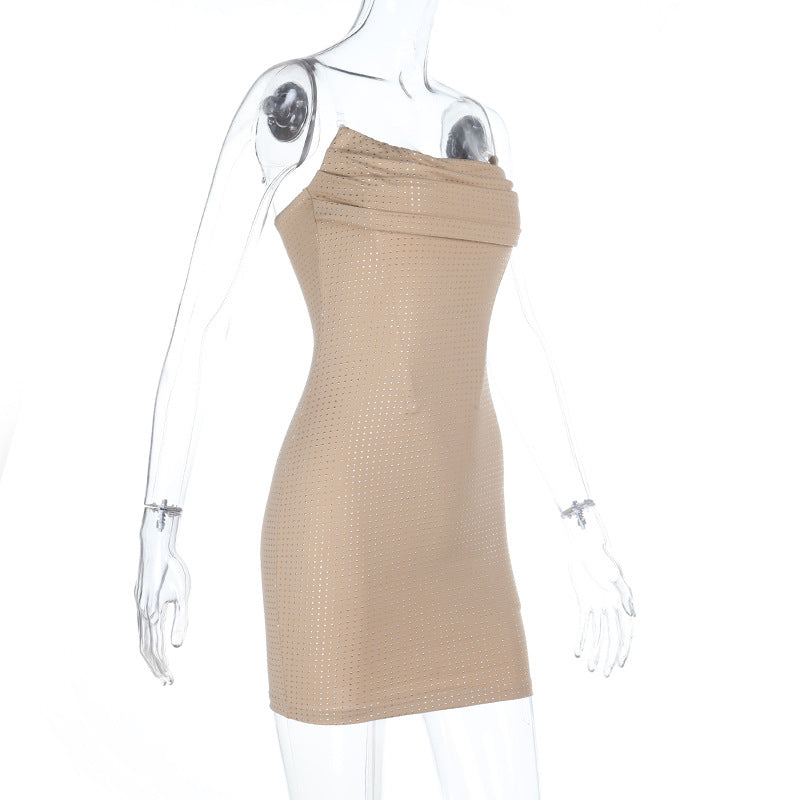 U neck ruched backless cami mini dress  | Festival Outfits Women