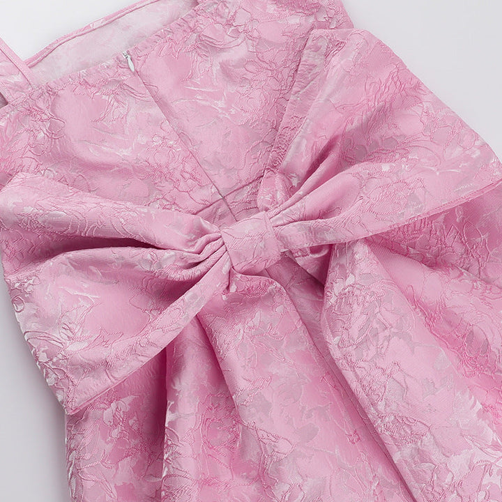 Square neck bowknot zip-up cami mini dress  | Festival Outfits Women