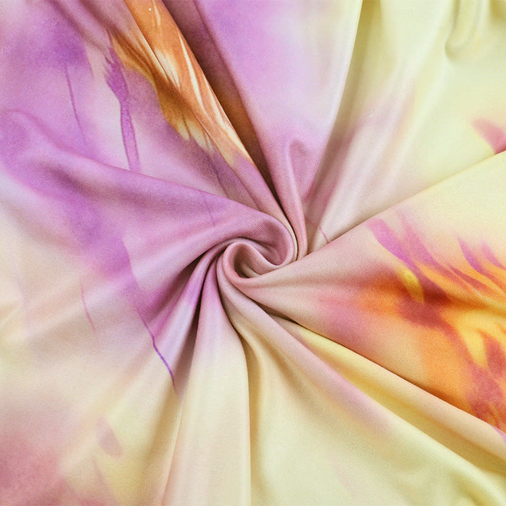 Hollow out v neck self tie halter flower print cut out maxi dress  | Festival Outfits Women