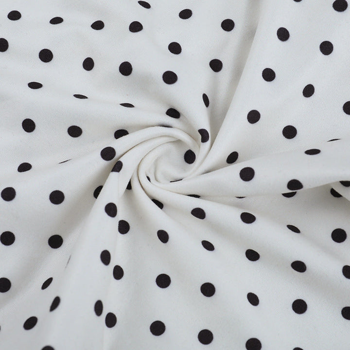 Polka dot u neck cross back backless cami bodysuit  | Festival Outfits Women