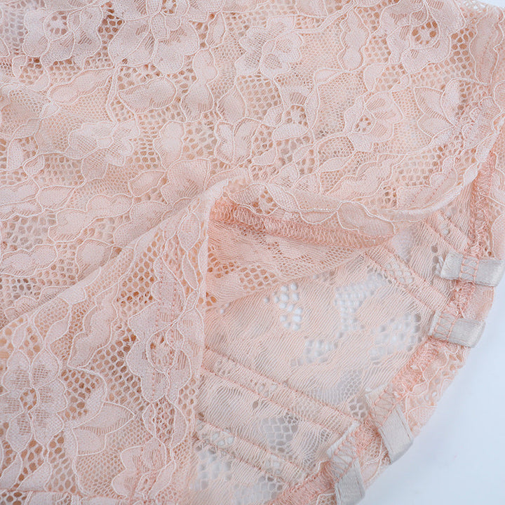 Lace corset v neck backless cami top  | Festival Outfits Women