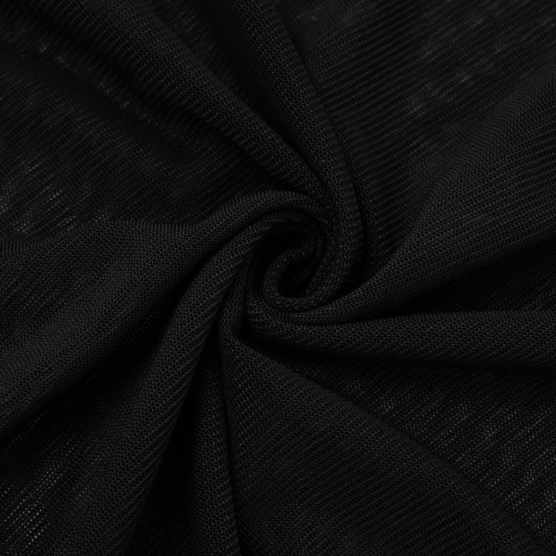 Off shoulder hollow out ruched irregular mesh cut out mini dress  | Festival Outfits Women