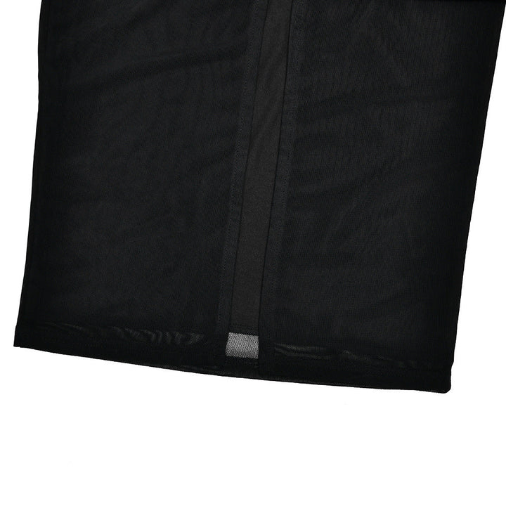 Crewneck long sleeve lace slit solid midi dress  | Festival Outfits Women