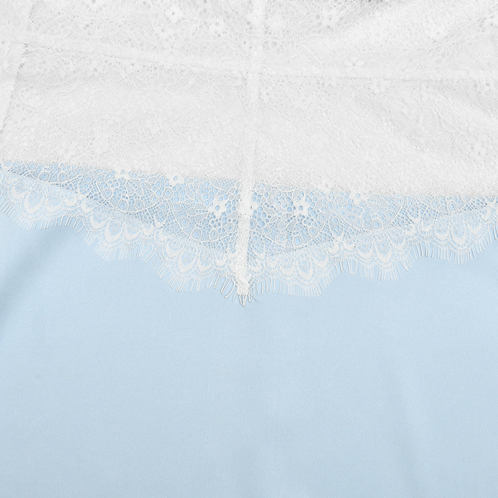 Lace patchwork backless tube maxi dress  | Festival Outfits Women