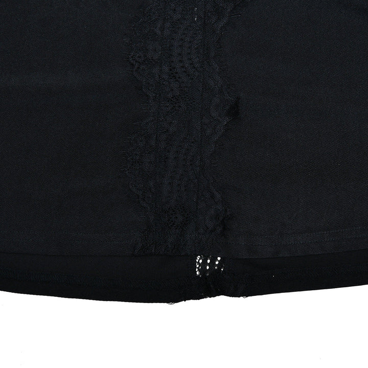 Lace hem v neck backless solid cami maxi dress  | Festival Outfits Women