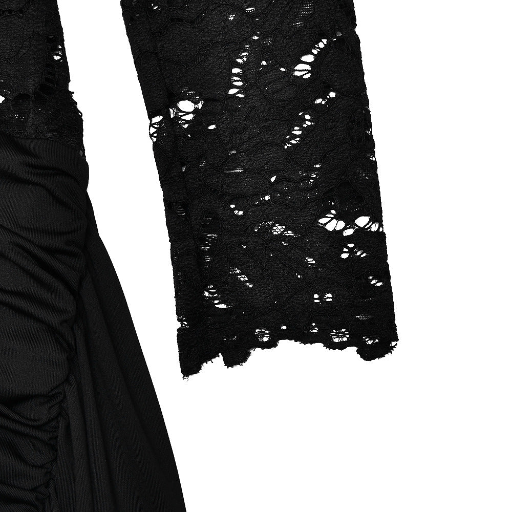 Irregular long sleeve slit zip-up hollow out cut out midi dress  | Festival Outfits Women